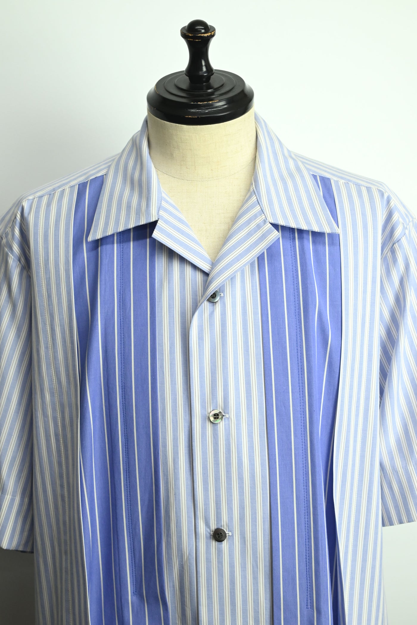 UJOH / Panel Slit Open Collar Half Sleeve Shirt